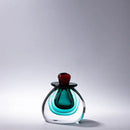 GobekUsa Double Stained Glass Vase with Lid Gradient Craft Terrarium Decoration