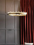GobekUsa Dimmalbe LED Crystal High Ceiling Chandelier for Living Room