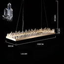 GobekUsa Dimmalbe LED Crystal High Ceiling Chandelier for Living Room