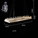 GobekUsa Dimmalbe LED Crystal High Ceiling Chandelier for Living Room