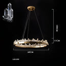 GobekUsa Dimmalbe LED Crystal High Ceiling Chandelier for Living Room