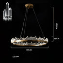 GobekUsa Dimmalbe LED Crystal High Ceiling Chandelier for Living Room