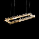 GobekUsa Dimmalbe LED Crystal High Ceiling Chandelier for Living Room