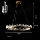 GobekUsa Dimmalbe LED Crystal High Ceiling Chandelier for Living Room
