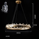 GobekUsa Dimmalbe LED Crystal High Ceiling Chandelier for Living Room