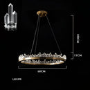 GobekUsa Dimmalbe LED Crystal High Ceiling Chandelier for Living Room