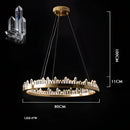 GobekUsa Dimmalbe LED Crystal High Ceiling Chandelier for Living Room