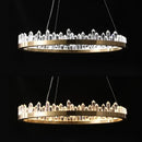 GobekUsa Dimmalbe LED Crystal High Ceiling Chandelier for Living Room