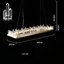 GobekUsa Dimmalbe LED Crystal High Ceiling Chandelier for Living Room
