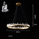 GobekUsa Dimmalbe LED Crystal High Ceiling Chandelier for Living Room