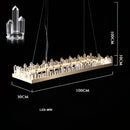 GobekUsa Dimmalbe LED Crystal High Ceiling Chandelier for Living Room