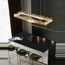 GobekUsa Dimmalbe LED Crystal High Ceiling Chandelier for Living Room