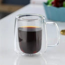 Modern double wall glass coffee cup set kitchen espresso mugs by Decorbites