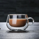 Modern double walled glass coffee mug kitchen drinkware cup by Decorbites