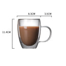 Modern double walled transparent glass cup – kitchen and dining room by Decorbites