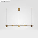 GobekUsa Modern Drum Aluminum Island Pendant Ceiling Light Fixture in Black/Gold with Warm/White Lighting, 3/5-Head Design
