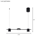GobekUsa Modern Drum Aluminum Island Pendant Ceiling Light Fixture in Black/Gold with Warm/White Lighting, 3/5-Head Design