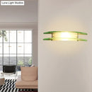 GobekUsa Stylish Dual Arc Sconce Light with Clear Glass Shade - Bedside Wall Mount Lamp
