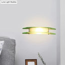 GobekUsa Stylish Dual Arc Sconce Light with Clear Glass Shade - Bedside Wall Mount Lamp