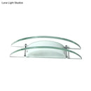 GobekUsa Stylish Dual Arc Sconce Light with Clear Glass Shade - Bedside Wall Mount Lamp
