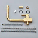 GobekUsa Dual Outlet Gold Kitchen Faucet for Purified Water Hot & Cold Basin Sink