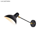 GobekUsa Modern Duckbill Sconce in Metallic Black/Grey - 1 Light Wall Lamp for Living Room