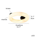 GobekUsa Elegant Alabaster Marble Ceiling Chandelier for Living Room Bedroom