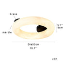 GobekUsa Elegant Alabaster Marble Ceiling Chandelier for Living Room Bedroom