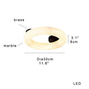 GobekUsa Elegant Alabaster Marble Ceiling Chandelier for Living Room Bedroom