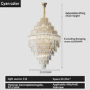 GobekUsa Elegant Crystal Chandelier: Modern European Lighting for Living, Dining & Bedroom
