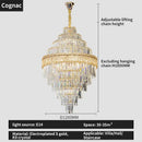 GobekUsa Elegant Crystal Chandelier: Modern European Lighting for Living, Dining & Bedroom