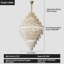 GobekUsa Elegant Crystal Chandelier: Modern European Lighting for Living, Dining & Bedroom