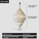 GobekUsa Elegant Crystal Chandelier: Modern European Lighting for Living, Dining & Bedroom