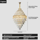 GobekUsa Elegant Crystal Chandelier: Modern European Lighting for Living, Dining & Bedroom