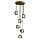 GobekUsa Elegant Rotating Staircase Pendant Lamp with Double Hollow Design