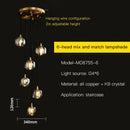 GobekUsa Elegant Rotating Staircase Pendant Lamp with Double Hollow Design