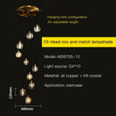GobekUsa Elegant Rotating Staircase Pendant Lamp with Double Hollow Design
