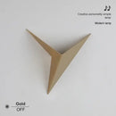 GobekUsa Elegant Triangular LED Wall Lamp for Bedroom Study Hotel Room