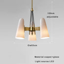 GobekUsa Elegant White Glass Cup Chandeliers for Luxe Living Room