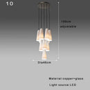 GobekUsa Elegant White Glass Cup Chandeliers for Luxe Living Room