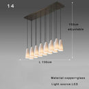 GobekUsa Elegant White Glass Cup Chandeliers for Luxe Living Room