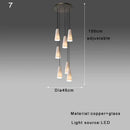 GobekUsa Elegant White Glass Cup Chandeliers for Luxe Living Room