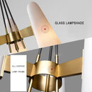 GobekUsa Elegant White Glass Cup Chandeliers for Luxe Living Room