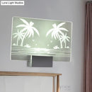 GobekUsa Coconut Tree/Elk LED Wall Mount Lamp with Aluminum Shade for Bedroom Artistry Lighting
