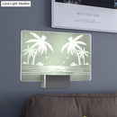 GobekUsa Coconut Tree/Elk LED Wall Mount Lamp with Aluminum Shade for Bedroom Artistry Lighting