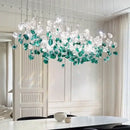 GobekUsa Glass Stone Chandeliers: Modern Luxury LED Pendant Lights for Dining Room Art Decor