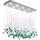 GobekUsa Glass Stone Chandeliers: Modern Luxury LED Pendant Lights for Dining Room Art Decor