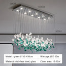 GobekUsa Glass Stone Chandeliers: Modern Luxury LED Pendant Lights for Dining Room Art Decor