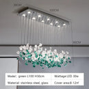 GobekUsa Glass Stone Chandeliers: Modern Luxury LED Pendant Lights for Dining Room Art Decor