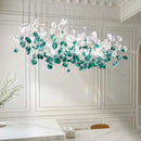 GobekUsa Glass Stone Chandeliers: Modern Luxury LED Pendant Lights for Dining Room Art Decor